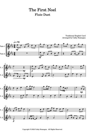The First Noel (unaccompanied treble duets for Brass, Woodwind, Strings)
