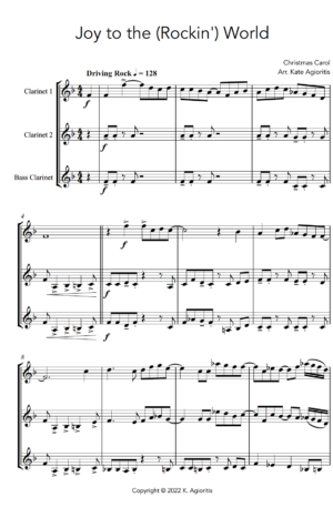 Joy to the (Rockin’) World – Clarinet Trio