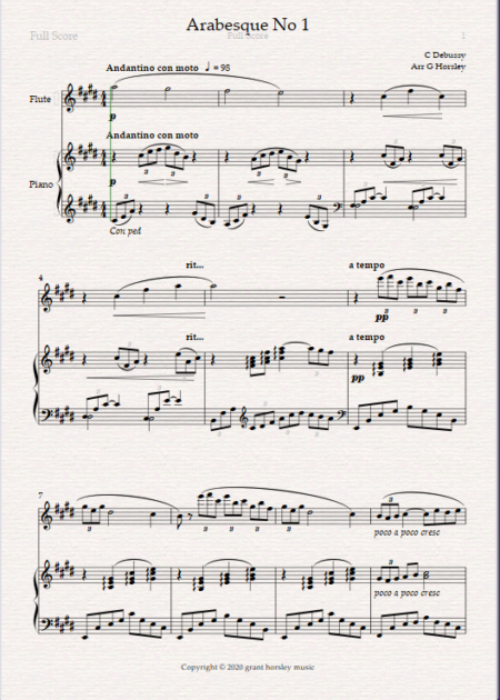 arabesque no 1 flute 1