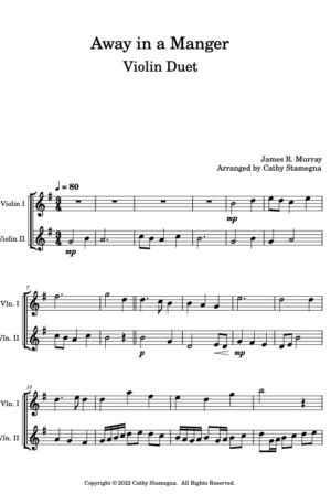 Away in a Manger (unaccompanied string duets)