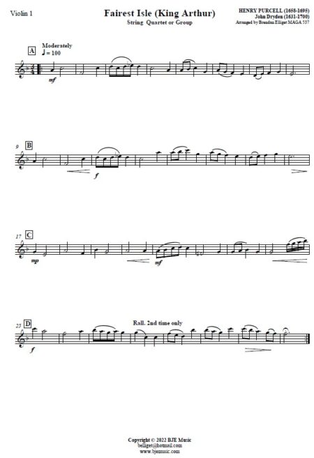 653 FC Fairest Isle String Quartet or Group BJE Music 2022 Sample Page 03