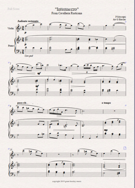 intermezzo violin 1