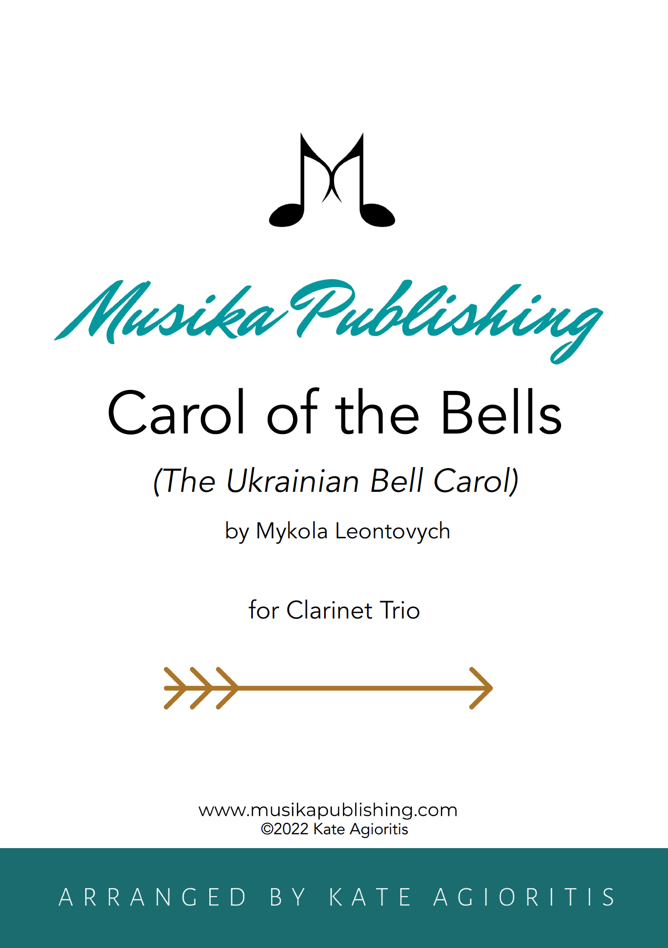 Carol of the Bells (Ukrainian Bell Carol) - Clarinet Trio