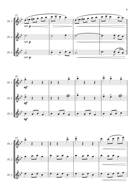 Carol of the Bells (Ukrainian Bell Carol) - Flute Trio