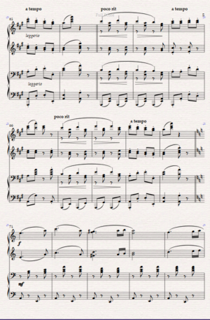 Brahms -Hungarian Dance No 5 – Piano 4 hands Intermediate