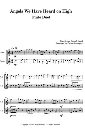 Angels We Have Heard on High (various unaccompanied woodwind duets)