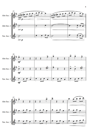 Carol of the Bells (Ukrainian Bell Carol) – Saxophone Trio