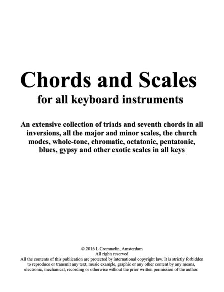 Chords and scales for all keyboard instruments