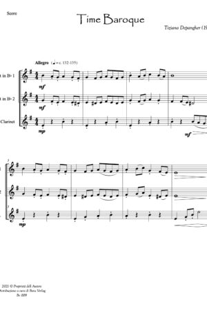 TIZIANO DEPANGHER – TIME BAROQUE (Clarinet Trio)