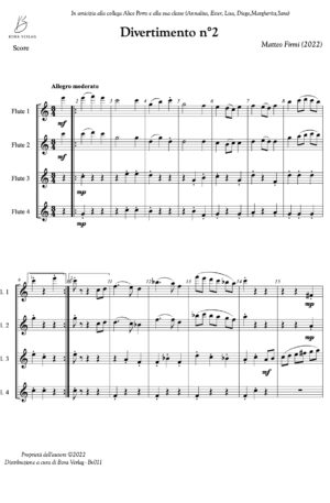 Matteo Firmi – Divertimento n°2 – Flute Quartet