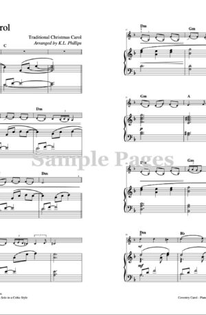 Coventry Carol – Violin Solo in a Celtic Fiddle Style (with Piano Accompaniment)