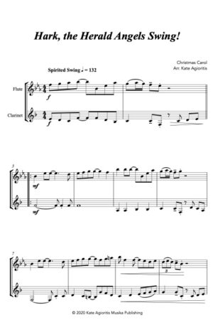 Hark the Herald Angels Swing! – for Flute/Clarinet Duet