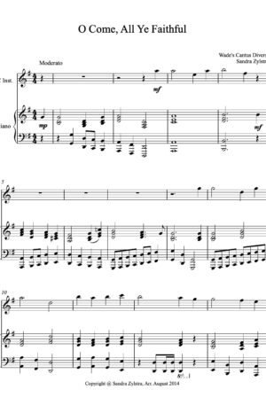 O Come, All Ye Faithful – Instrument Solo with Piano Accompaniment