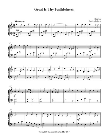 Great Is Thy Faithfulness early intermediate piano cover page 00021