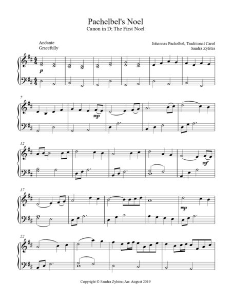 Pachelbels Noel early intermediate piano cover page 00021