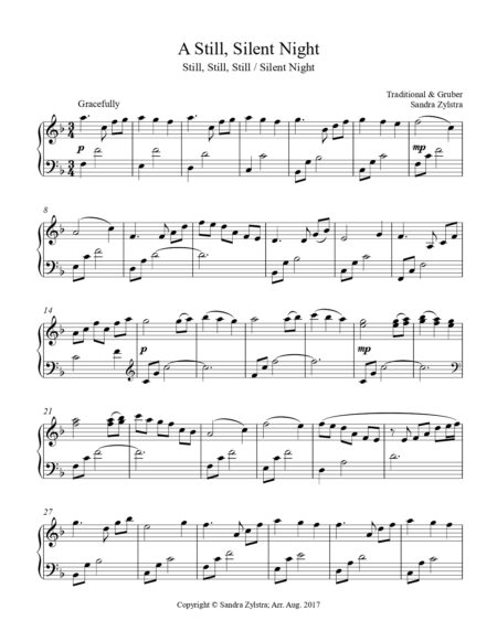 A Still Silent Night intermediate piano cover page 00021