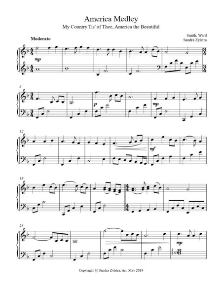 America Medley intermediate piano cover page 00021