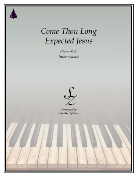 Come Thou Long Expected Jesus intermediate piano cover page 00011