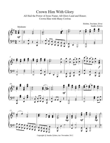 Crown Him With Glory intermediate piano cover page 00021