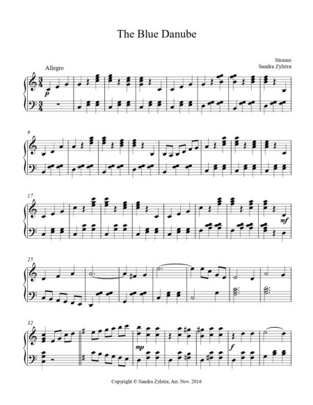 The Blue Danube intermediate piano cover page 00021