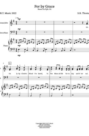 For By Grace – SATB with Piano