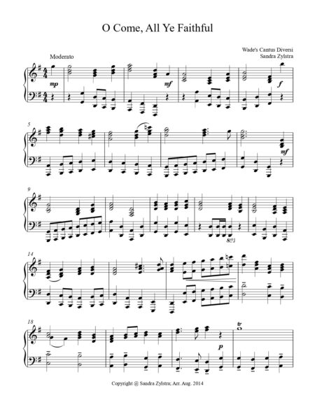O Come All Ye Faithful late intermediate piano cover page 00021