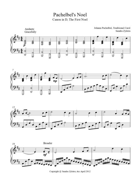 Pachelbels Noel late intermediate piano cover page 00021