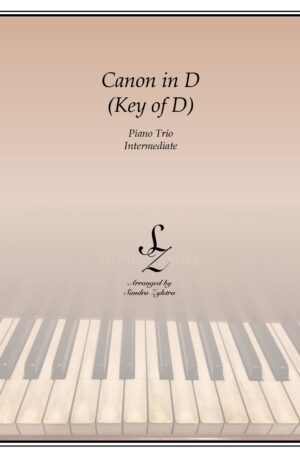 Canon In D (Key of D) – Piano Trio (1 Piano, 6 Hands)