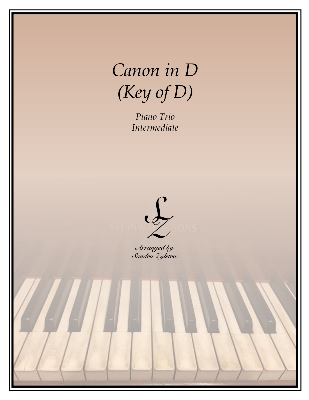 Canon In D key of D trio parts cover page 00011