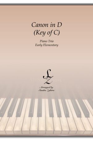Canon In D (Key of C) – Piano Trio (1 Piano, 6 Hands)