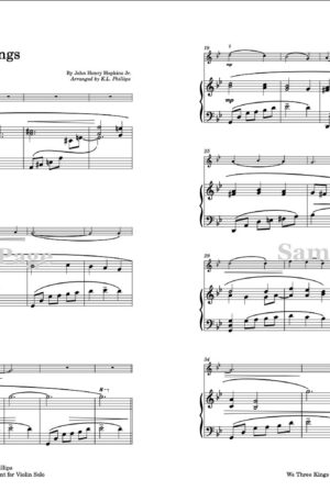 We Three Kings – Violin Solo with Piano Accompaniment