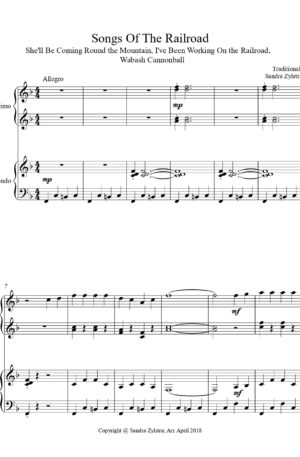 Songs Of The Railroad -Intermediate Piano Duet