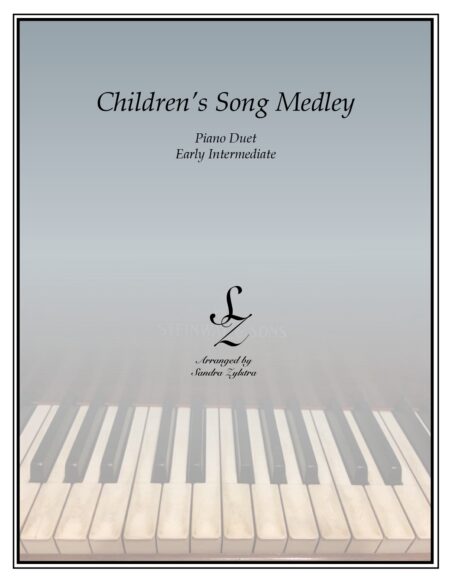Childrens Song Medley early intermediate duet parts cover page 00011