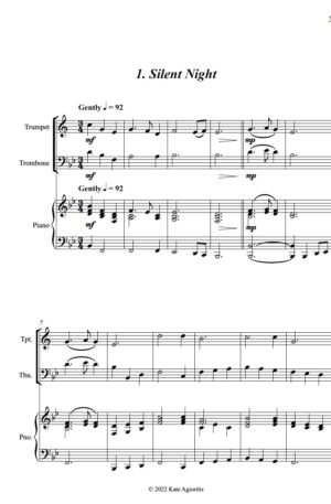 Carols for Two – 15 Carols for Trumpet/Trombone Duet with Piano Accompaniment