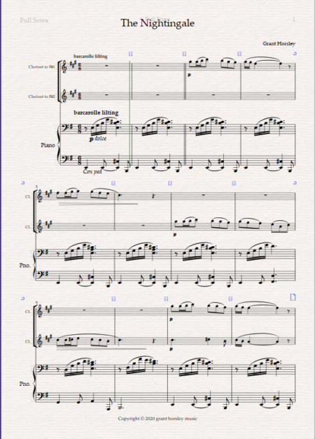 The nightingale clarinet 1 new score