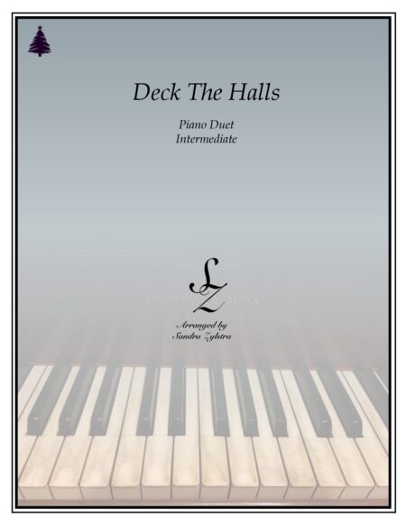 Deck The Halls intermediate piano duet page 00011