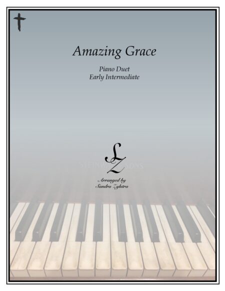 Amazing Grace early intermediate duet cover page 00011