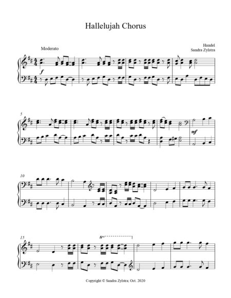 Hallelujah Chorus intermediate piano cover page 00021