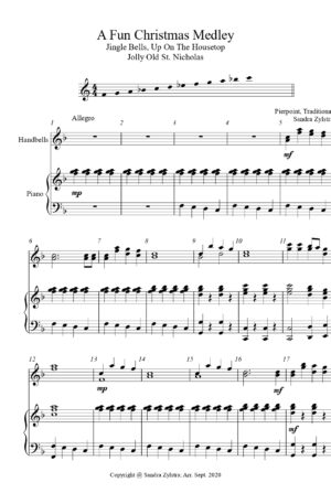 A Fun Christmas Medley -2 octave handbells & piano accompaniment