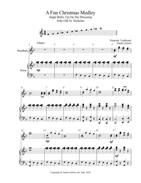 A Fun Christmas Medley 2 octave handbells piano part cover page 00021