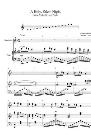 A Holy, Silent Night -2 octave handbells & piano accompaniment