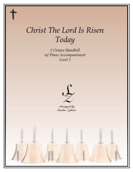 Christ The Lord Is Risen Today 2 octave handbell piano part cover page 00011