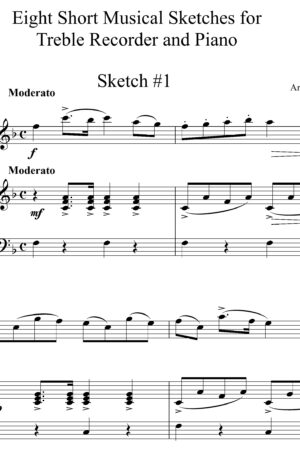 Eight Musical Sketches for Treble Recorder and Piano