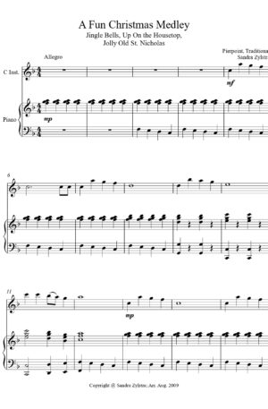 A Fun Christmas Medley – Instrument Solo with Piano