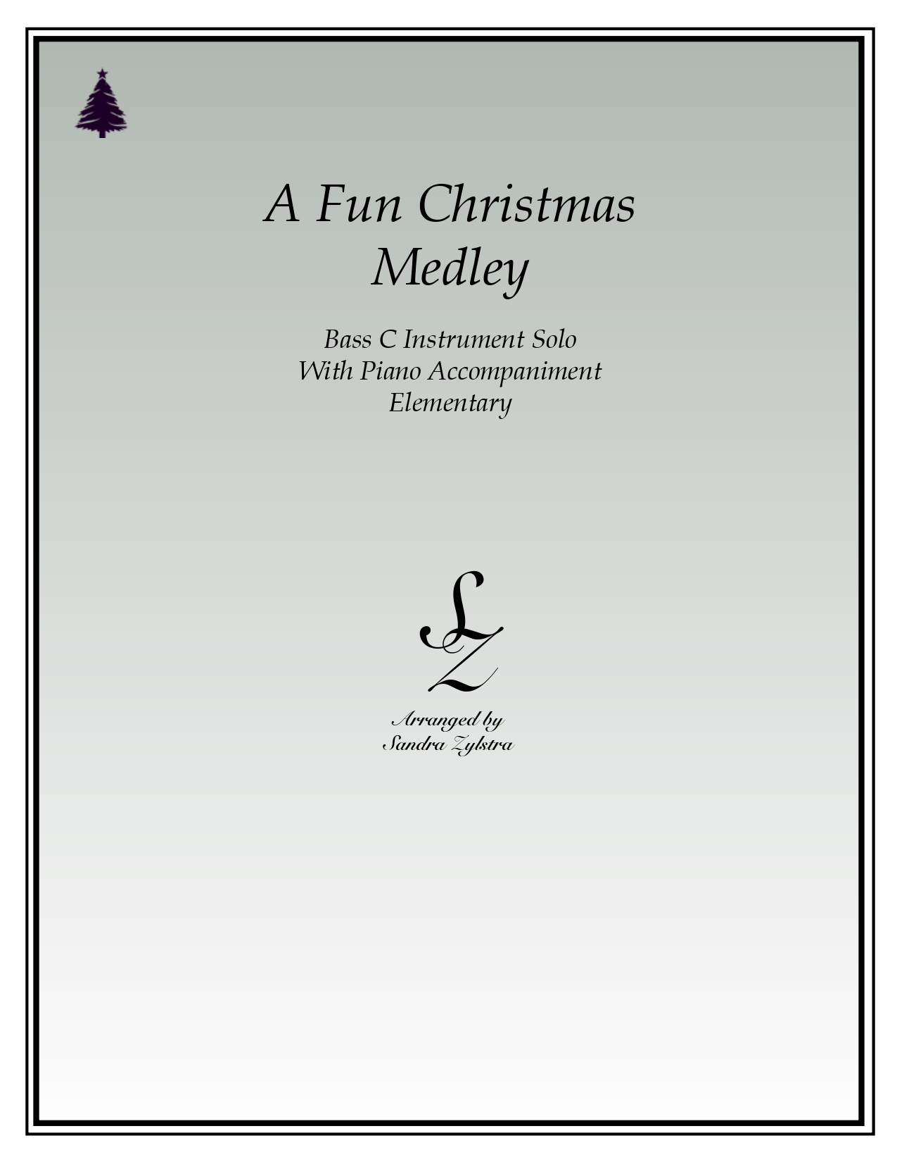A Fun Christmas Medley bass C instrument solo parts cover page 00011