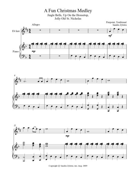 A Fun Christmas Medley Eb instrument solo parts cover page 00021