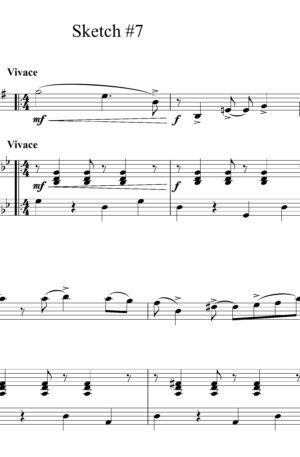 Seven Musical Sketches for Alto Saxophone and Piano (Full Score)