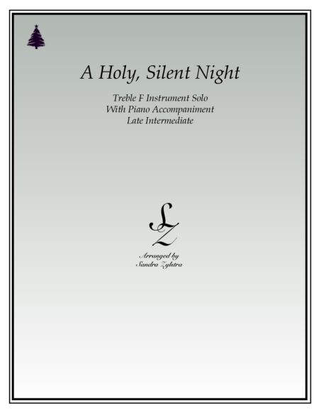 A Holy Silent Night F instrument solo part cover page 00011