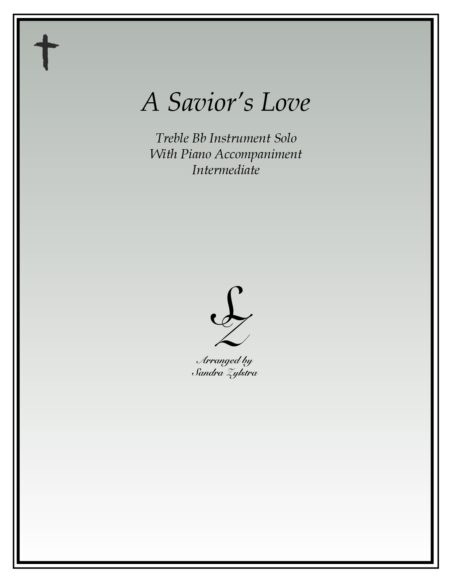 A Saviors Love Bb instrument solo part cover page 00011
