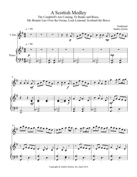 A Scottish Medley treble C instrument solo part cover page 00021